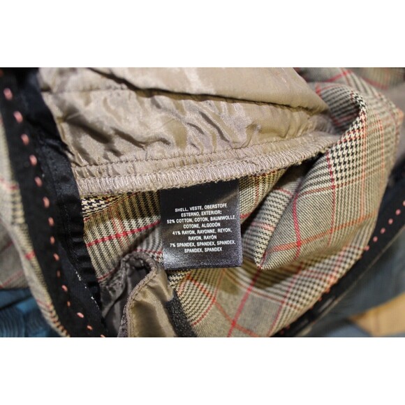 Anthropologie The Essential Slim Crop Pants Check Plaid Chino Office Size 12 - Picture 9 of 11